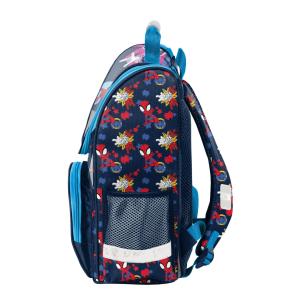 4-TEILIGES KINDERSET: SCHULRANZEN + TURNBEUTEL + FEDERMAPPE + PORTEMONNAIE - SPIDEY - BLAU / BUNT Bild 5