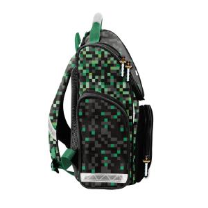 3-TEILIGES SCHULSET: SCHULRANZEN + TURNBEUTEL + BEFÜLLTE FEDERMAPPE - GAME - SCHWARZ / GRÜN Bild 4