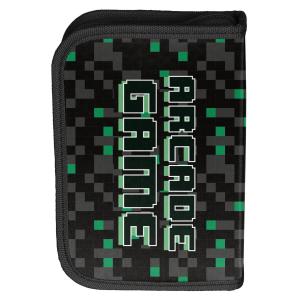 3-TEILIGES SCHULSET: SCHULRANZEN + TURNBEUTEL + BEFÜLLTE FEDERMAPPE - GAME - SCHWARZ / GRÜN Bild 8