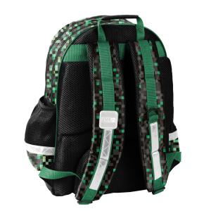 3-TEILIGES SCHULSET: KINDER RUCKSACK + TURNBEUTEL + BEFÜLLTE FEDERMAPPE - GAME - SCHWARZ / GRÜN Bild 3