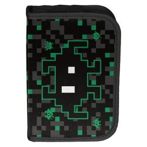 3-TEILIGES SCHULSET: KINDER RUCKSACK + TURNBEUTEL + BEFÜLLTE FEDERMAPPE - GAME - SCHWARZ / GRÜN Bild 6