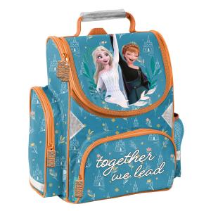 4-TEILIGES SCHULSET: SCHULRANZEN + TURNBEUTEL + BEFÜLLTE FEDERMAPPE + FAULENZER FEDERMAPPE - FROZEN - BLAU Bild 2