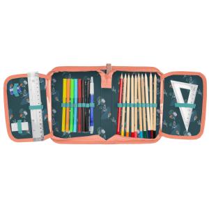 4-TEILIGES SCHULSET: SCHULRANZEN + TURNBEUTEL + BEFÜLLTE FEDERMAPPE + FAULENZER FEDERMAPPE - FROZEN - BLAU Bild 12