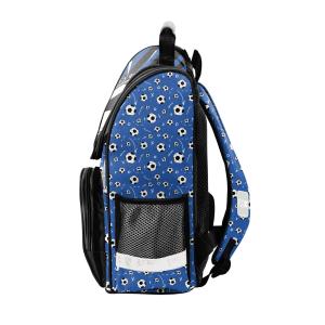 3-TEILIGES SCHULSET: SCHULRANZEN 3D PRÄGEDRUCK MOTIV + TURNBEUTEL + BEFÜLLTE FEDERMAPPE - FOOTBALL - BLAU Bild 6