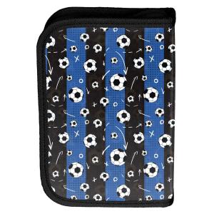 3-TEILIGES SCHULSET: RUCKSACK 3D PRÄGEDRUCK MOTIV + TURNBEUTEL + BEFÜLLTE FEDERMAPPE - FOOTBALL - BLAU Bild 8