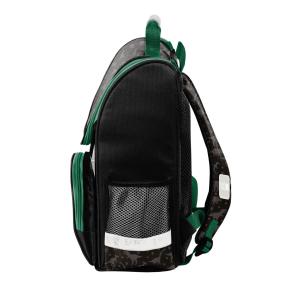 3-TEILIGES SCHULSET: SCHULRANZEN + TURNBEUTEL + UNBEFÜLLTE FEDERMAPPE - DINOSAURIER - SCHWARZ Bild 5