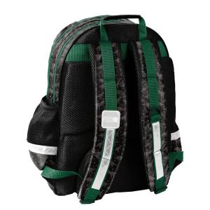 3-TEILIGES SCHULSET: RUCKSACK + TURNBEUTEL + UNBEFÜLLTE FEDERMAPPE - DINOSAURIER - SCHWARZ Bild 3