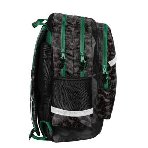 3-TEILIGES SCHULSET: RUCKSACK + TURNBEUTEL + UNBEFÜLLTE FEDERMAPPE - DINOSAURIER - SCHWARZ Bild 4