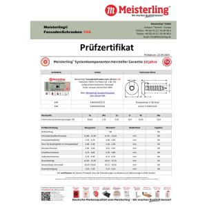 100 x MEISTERLING® FASSADENSCHRAUBEN INOX V4A 4,8 x 20 MM FLACHKOPF TORX T20 SCHWARZ + 1 BIT Bild 4