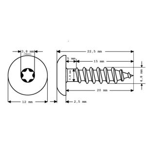 100 x MEISTERLING® FASSADENSCHRAUBEN INOX V4A 4,8 x 20 MM FLACHKOPF TORX T20 HELLGRAU + 1 BIT Bild 2