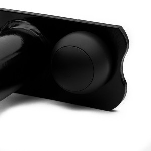 RECKSTANGE AUS METALL 90 CM SCHWARZ, MIT BEFESTIGUNGSPLATTEN UND BEFESTIGUNGSMATERIAL Bild 4