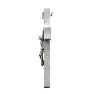 Wandkreuz aus Naturstein – 20 cm – Handgefertigtes Steinkreuz mit Jesus-Figur & INRI Bild 4