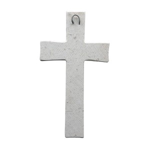 Wandkreuz aus Naturstein – 20 cm – Handgefertigtes Steinkreuz mit Jesus-Figur & INRI Bild 5
