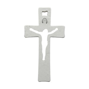 Wandkreuz aus Naturstein – 20 cm – Handgefertigtes Steinkreuz mit ausgefräster Jesus-Figur Bild 4