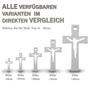 Wandkreuz aus Naturstein – 26 cm – Handgefertigtes Steinkreuz mit ausgefräster Jesus-Figur Bild 2
