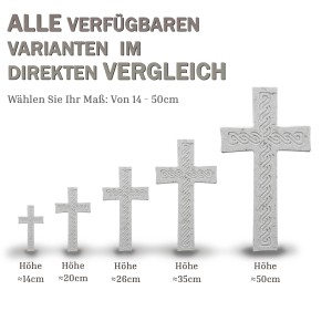 Wandkreuz aus Naturstein – 26 cm – Handgefertigtes Steinkreuz mit Flechtmuster Bild 2