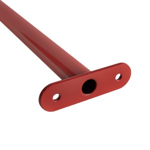 Reckstange 60 cm Metall Rot – stabile Turnstange für Spielturm & Garten inkl. Schrauben, Scheiben & Abdeckkappen Bild 4