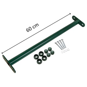 Reckstange 60 cm Metall Grün – stabile Turnstange für Spielturm & Garten inkl. Schrauben, Scheiben & Abdeckkappen
