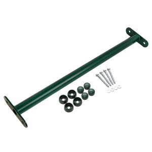 Reckstange 60 cm Metall Grün – stabile Turnstange für Spielturm & Garten inkl. Schrauben, Scheiben & Abdeckkappen Bild 2