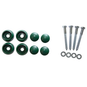 Reckstange 60 cm Metall Grün – stabile Turnstange für Spielturm & Garten inkl. Schrauben, Scheiben & Abdeckkappen Bild 5