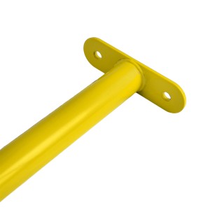 Reckstange 60 cm Metall Gelb – stabile Turnstange für Spielturm & Garten inkl. Schrauben, Scheiben & Abdeckkappen Bild 3
