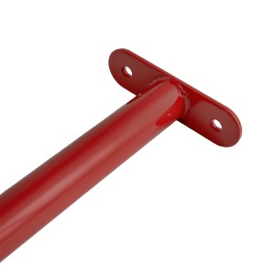 Reckstange 90 cm Metall Rot – stabile Turnstange für Spielturm & Garten inkl. Schrauben, Scheiben & Abdeckkappen Bild 3