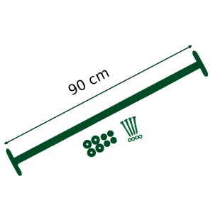 Reckstange 90 cm Metall Grün – stabile Turnstange für Spielturm & Garten inkl. Schrauben, Scheiben & Abdeckkappen