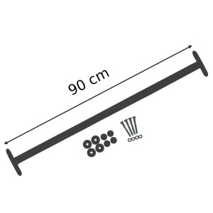 Reckstange 90 cm Metall Anthrazit – stabile Turnstange für Spielturm & Garten inkl. Schrauben, Scheiben & Abdeckkappen