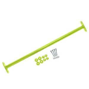 Reckstange 90 cm Metall Apfelgrün / Lime – stabile Turnstange für Spielturm & Garten inkl. Schrauben, Scheiben & Abdeckkappen Bild 2