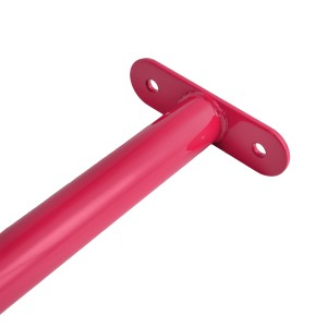 Reckstange 90 cm Metall Rosa – stabile Turnstange für Spielturm & Garten inkl. Schrauben, Scheiben & Abdeckkappen Bild 3