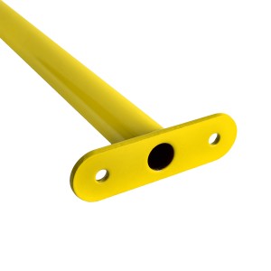 Reckstange 90 cm Metall Gelb – stabile Turnstange für Spielturm & Garten inkl. Schrauben, Scheiben & Abdeckkappen Bild 4