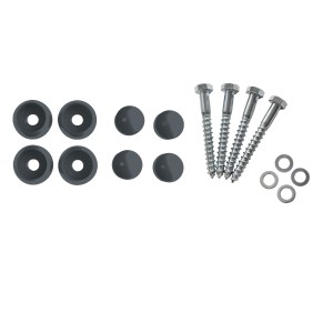 Reckstange 125 cm Metall Anthrazit – stabile Turnstange für Spielturm & Garten inkl. Schrauben, Scheiben & Abdeckkappen Bild 5