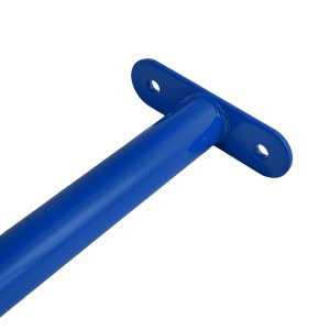 Reckstange 125 cm Metall Blau – stabile Turnstange für Spielturm & Garten inkl. Schrauben, Scheiben & Abdeckkappen Bild 3