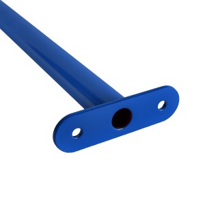 Reckstange 125 cm Metall Blau – stabile Turnstange für Spielturm & Garten inkl. Schrauben, Scheiben & Abdeckkappen Bild 4