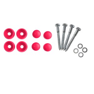 Reckstange 125 cm Metall Rosa – stabile Turnstange für Spielturm & Garten inkl. Schrauben, Scheiben & Abdeckkappen Bild 5