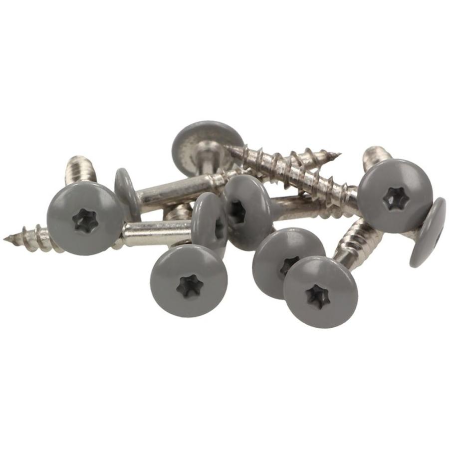 100 x MEISTERLING® FASSADENSCHRAUBEN INOX V4A 5,5 x 35 MM FLACHKOPF TORX T20 DUNKELGRAU + 1 BIT