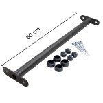 Reckstange 60 cm Metall Anthrazit – stabile Turnstange für Spielturm & Garten inkl. Schrauben, Scheiben & Abdeckkappen