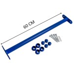 Reckstange 60 cm Metall Blau – stabile Turnstange für Spielturm & Garten inkl. Schrauben, Scheiben & Abdeckkappen