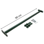 Reckstange 90 cm Metall Grün – stabile Turnstange für Spielturm & Garten inkl. Schrauben, Scheiben & Abdeckkappen