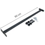 Reckstange 90 cm Metall Anthrazit – stabile Turnstange für Spielturm & Garten inkl. Schrauben, Scheiben & Abdeckkappen