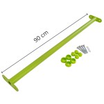 Reckstange 90 cm Metall Apfelgrün / Lime – stabile Turnstange für Spielturm & Garten inkl. Schrauben, Scheiben & Abdeckkappen