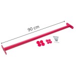 Reckstange 90 cm Metall Rosa – stabile Turnstange für Spielturm & Garten inkl. Schrauben, Scheiben & Abdeckkappen