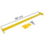 Reckstange 90 cm Metall Gelb – stabile Turnstange für Spielturm & Garten inkl. Schrauben, Scheiben & Abdeckkappen